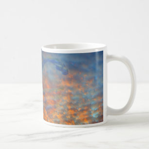 Taza De Café Nubes Naranja Azul Miguel Serpiente