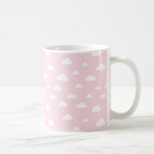Taza De Café Nubes Personalizados blancas en el patrón de fond