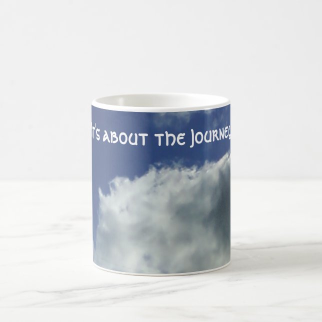 Taza De Café nubes y cielo Se trata del viaje (Centro)
