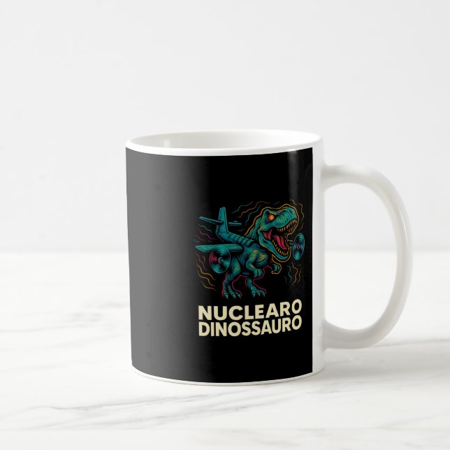 Taza De Café Nuclearo Dinossauro - Funny Italian Brainrot Kids  (Derecha)