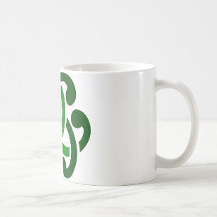 Taza De Café Nudo celta verde oscuro