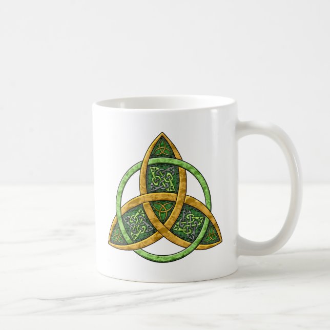 Taza De Café Nudo céltico de la trinidad (Derecha)