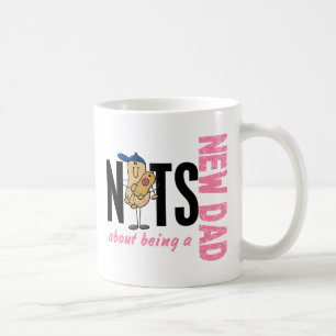 Taza De Café Nueces sobre ser un nuevo papá 1 (rosa)