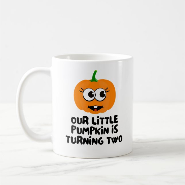 Taza De Café Nuestra Calabaza Se Está Tornando Dos (Izquierda)