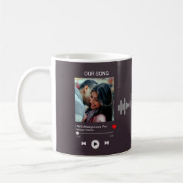 Taza De Café Nuestra canción favorita - Foto Personalizado 
