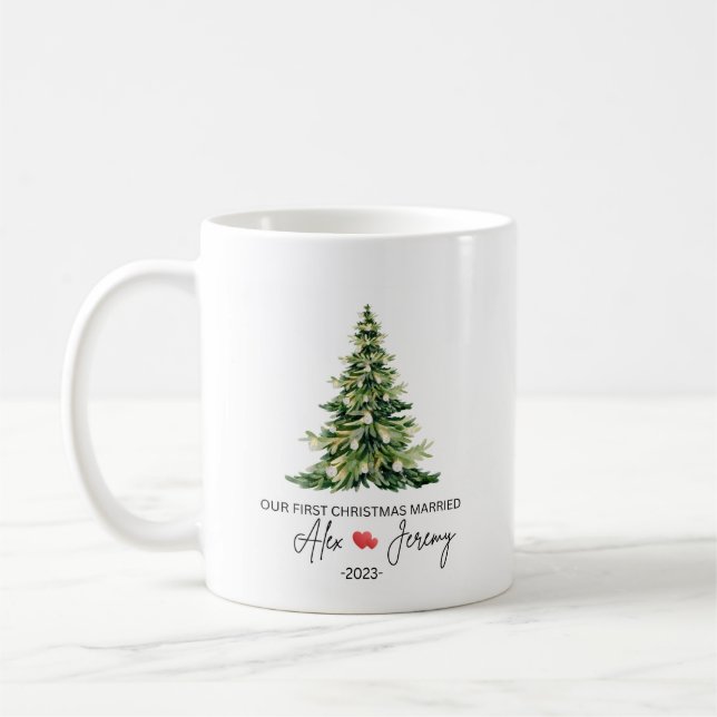 Taza De Café Nuestra primera canción casada de Navidad (Izquierda)