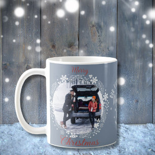 Taza De Café Nuestra primera Navidad casados Foto de luna de mi