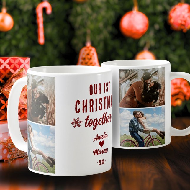 Taza De Café Nuestra primera Navidad juntos Corazón 2 fotos (Subido por el creador)