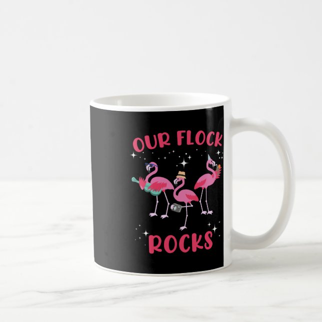 Taza De Café Nuestra rebaño Roca Flamingo Vacaciones familiares (Derecha)