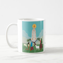 Taza De Café Nuestra Señora de Fátima y los tres pastores