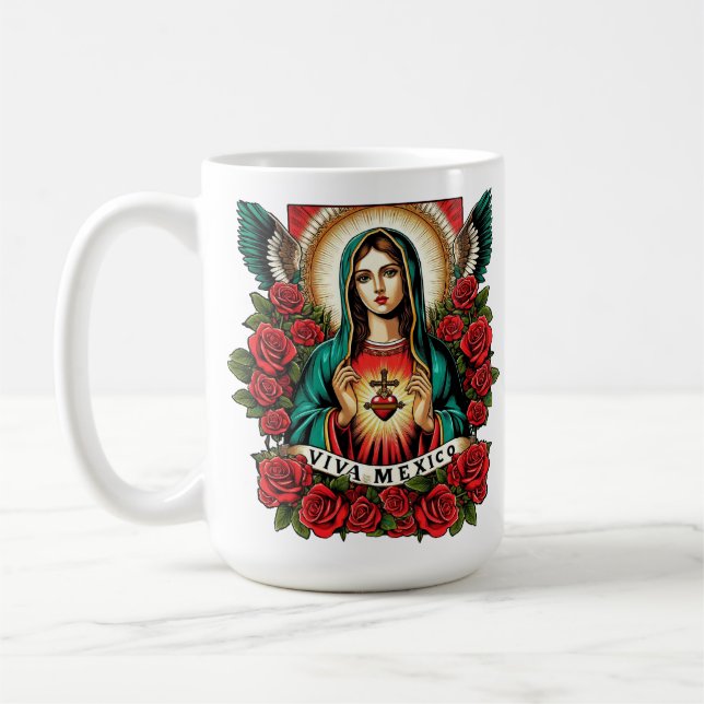 Taza De Café Nuestra Señora de Guadalupe Madre María Viva Méxic (Izquierda)