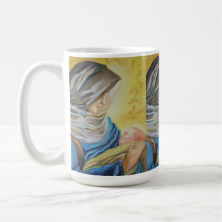 Taza De Café Nuestra Señora del Silencio agarrando al bebé Jesú