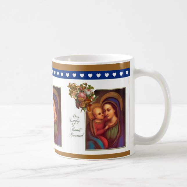 Taza De Café Nuestra señora del Virgen María bendecido buen (Derecha)