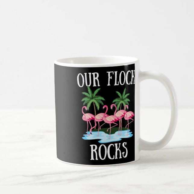 Taza De Café Nuestras Flock Rocks Flamingos Lover Familia Vacac (Derecha)