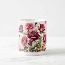 Taza De Café 'Nuestro amor es como una rosa eterna