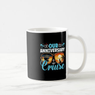 Taza De Café Nuestro aniversario parejas crucero diseño crucero