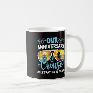 Taza De Café Nuestro Crucero de Aniversario Celebrando 23 Años 