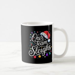 Taza De Café Nuestro Equipo Arrastra Luces de Navidad Gorro de 