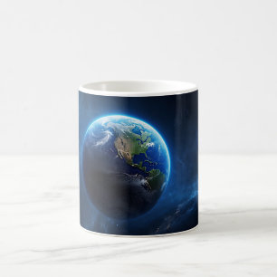 Taza De Café Nuestro hogar zafiro en el espacio