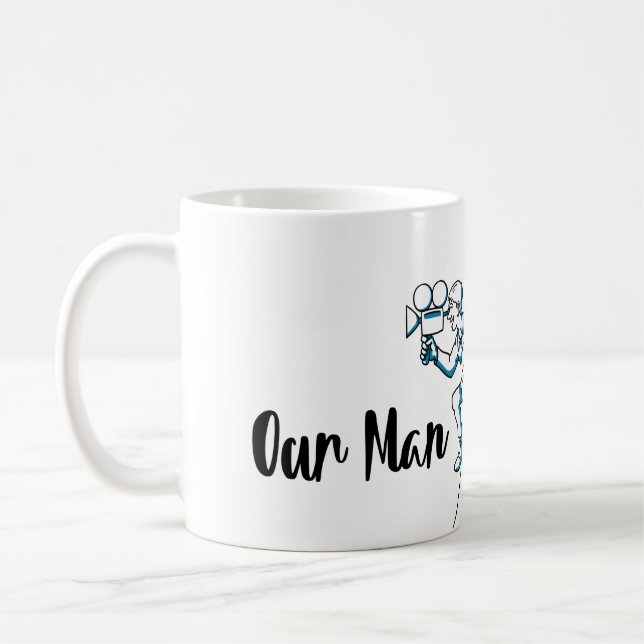 Taza De Café Nuestro hombre en Berlín - Tasse (blau) (Izquierda)