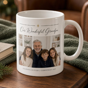 Taza De Café Nuestro Maravilloso Abuelo Foto Personalizada de l