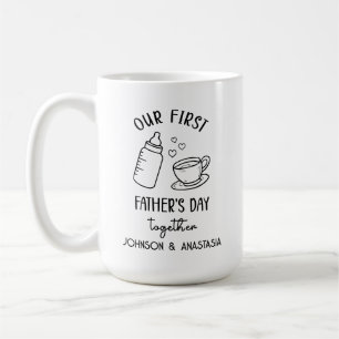Taza De Café Nuestro primer día de padres juntos nuevo papá y r
