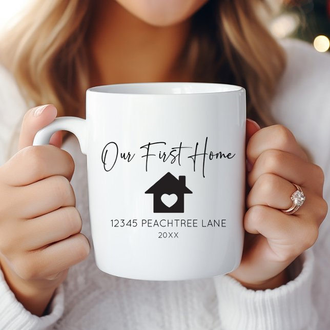 Taza De Café Nuestro primer hogar cáliendo casa nueva casa prim (Subido por el creador)