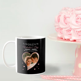 Taza De Café Nuestro primer San Valentín como marido y mujer fo
