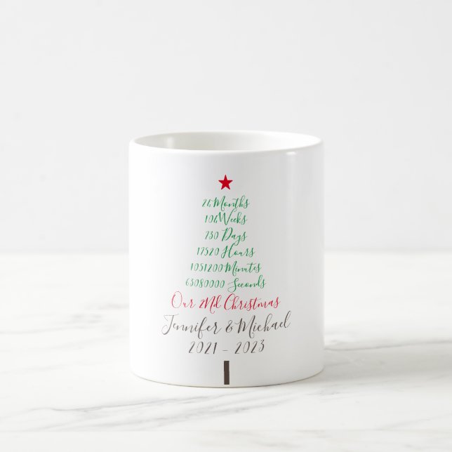 Taza De Café Nuestro segundo Navidad de dos años de aniversario (Centro)