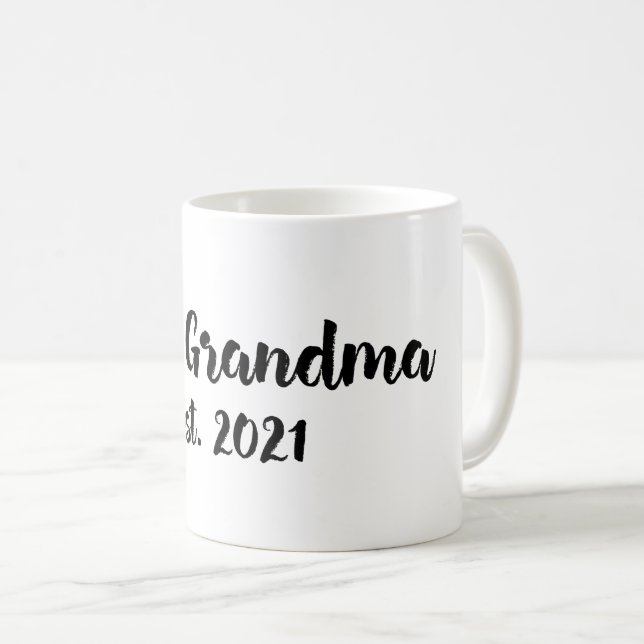 Taza De Café Nueva abuela Este. 2021 Nuevas abuelas por primera (Anverso derecho)