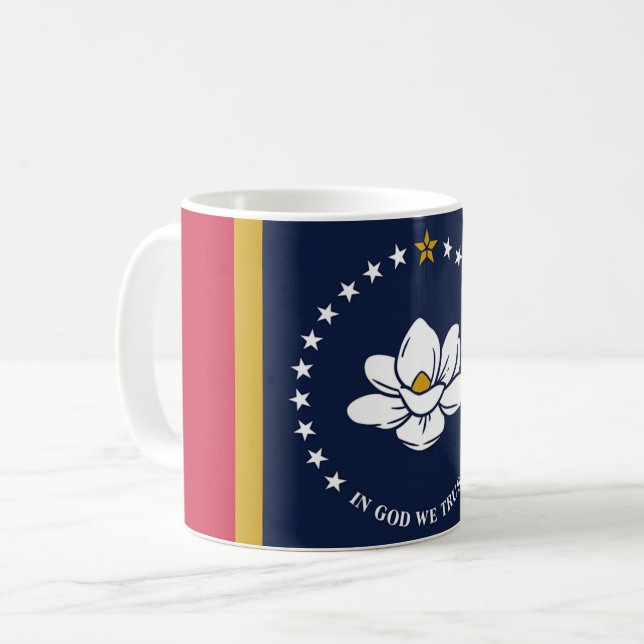 Taza De Café Nueva bandera de Misisipi 2020 (Anverso izquierdo)
