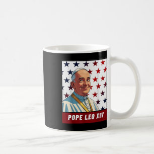 Taza De Café Nueva bandera estadounidense del Papa Leo Xiv Robe