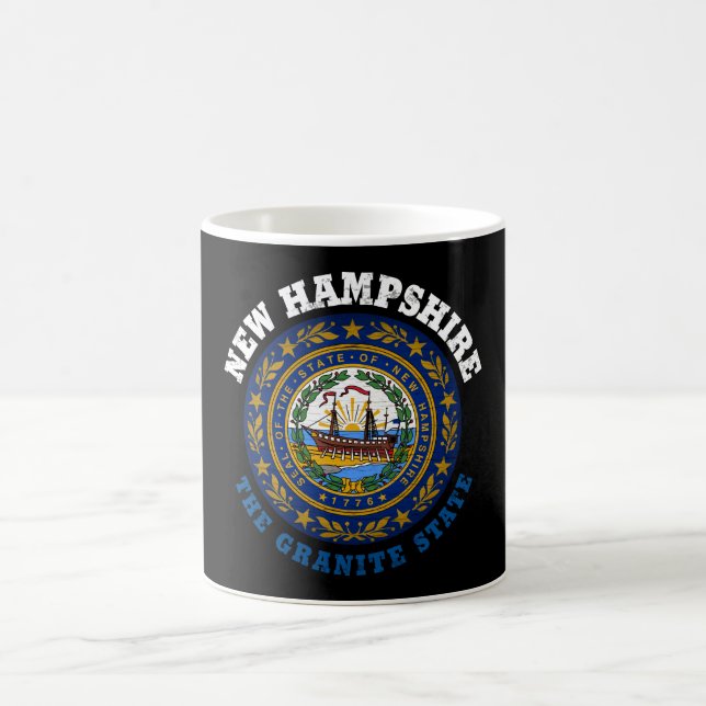 TAZA DE CAFÉ NUEVA BANDERA HAMPSHIRE GRANITE STATE (Centro)