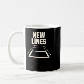 Taza De Café Nueva cancha de pickleball de líneas divertidas gr