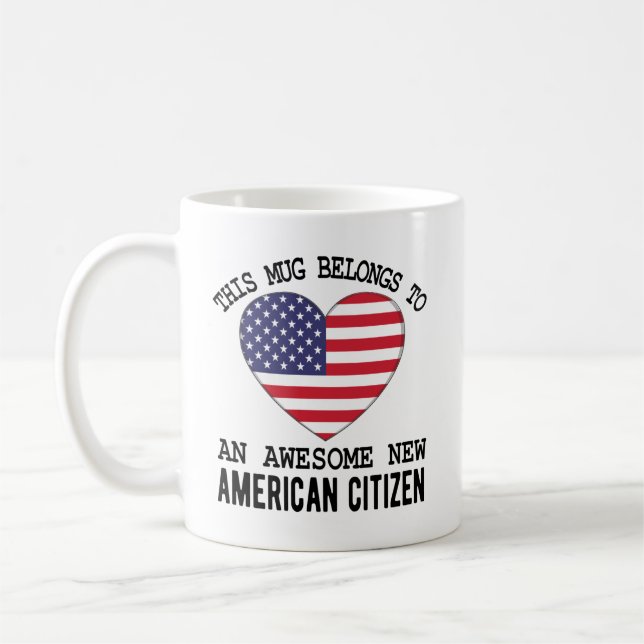 Taza De Café Nueva cita ciudadana norteamericana, regalos de ci (Izquierda)