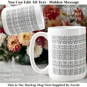 Taza De Café Nueva dirección personalizada de hogar oculto mens