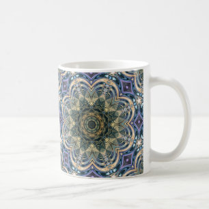 Taza De Café Nueva era Bohemia Yoga Azul Púrpura Mandala
