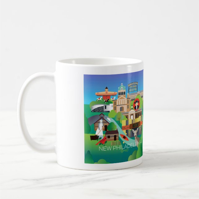 Taza De Café Nueva Filadelfia, Ohio 11oz o 15oz Mug (Izquierda)