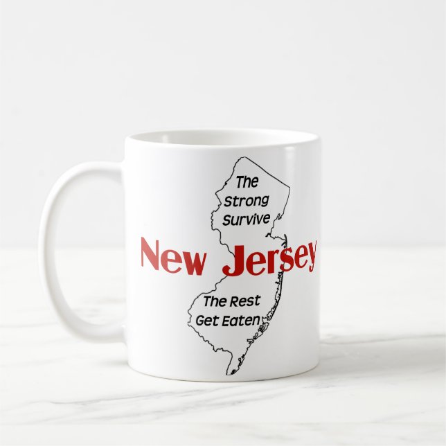 Taza De Café Nueva Jersey - Los Fuertes Sobreviven. El resto se (Izquierda)