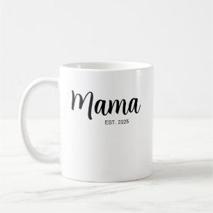 Taza De Café Nueva Mama Est , futura mamá , Mamá personalizada
