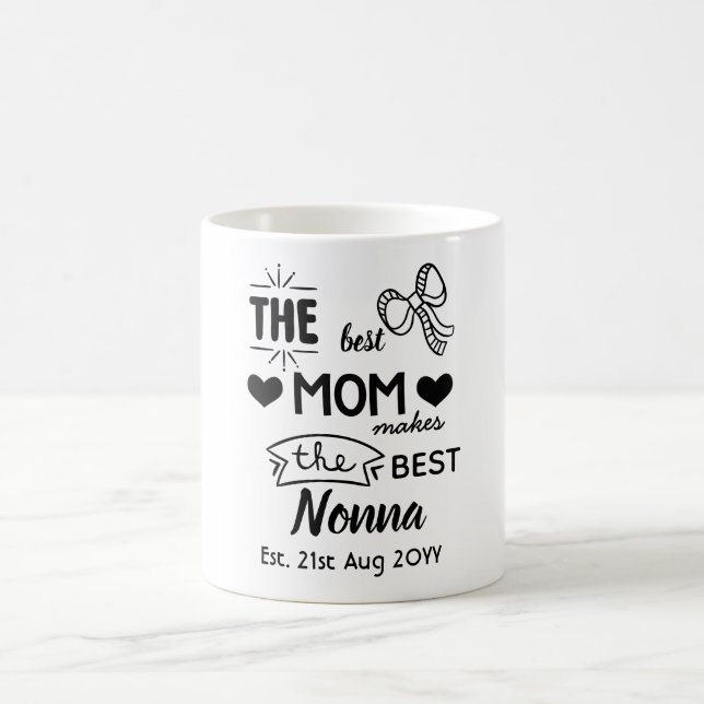 Taza De Café NUEVA NONNA MUG - Personalizada para la abuela, Gi (Centro)