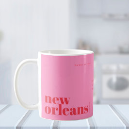 Taza De Café Nueva Orleans Louisiana rosa moderno