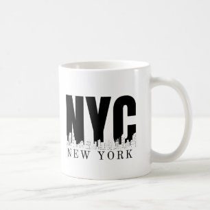 Taza De Café Nueva York City Skyline Retro Style