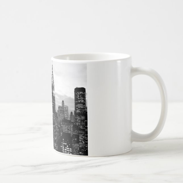 Taza De Café Nueva York en blanco y negro (Derecha)