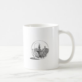 Taza De Café Nueva York en una bola de vidrio