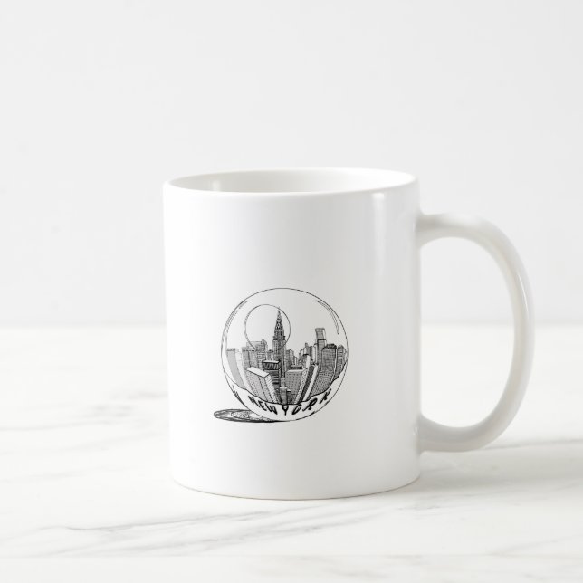 Taza De Café Nueva York en una bola de vidrio (Derecha)