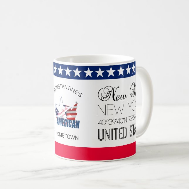 Taza De Café Nueva York, Estados Unidos elegante (Anverso derecho)