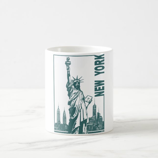 Taza De Café Nueva York-Estatua de la libertad (Centro)