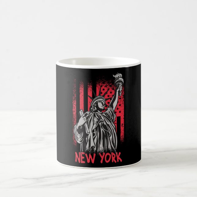 Taza De Café Nueva York Estatua de la Libertad Estados Unidos B (Centro)