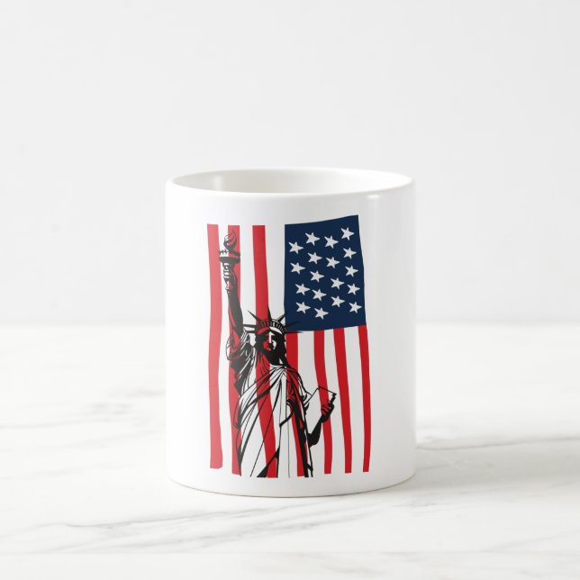 Taza De Café Nueva York Estatua de la Libertad Estados Unidos B (Centro)